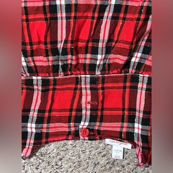 Cat & Jack Girl’s Plaid Top Size 10/12 - Picture 4 of 4